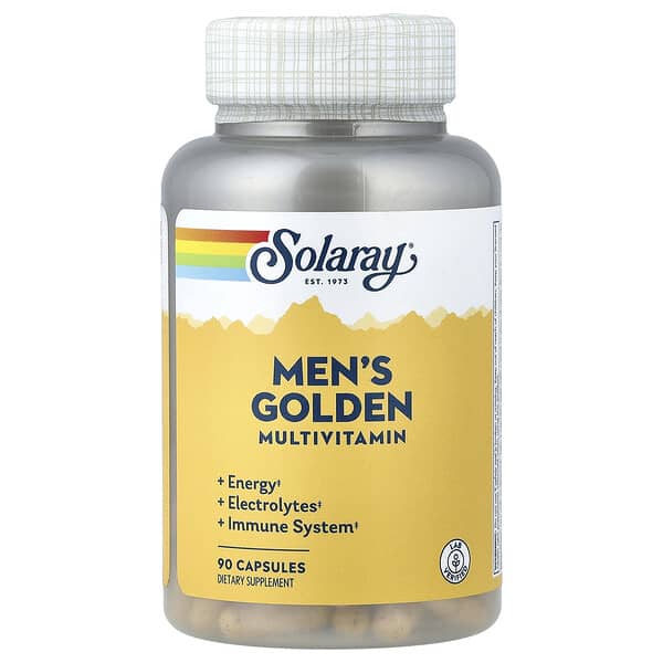 Solaray, Men's Golden Multivitamin, 90 Capsules