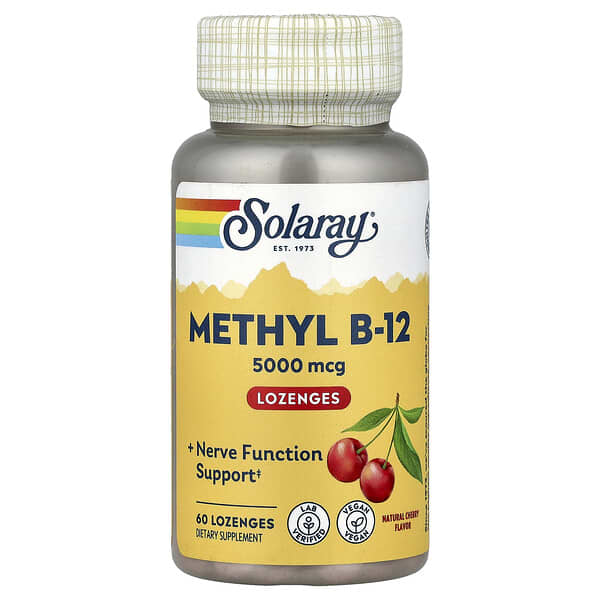 Solaray, Methyl B-12, Natural Cherry, 5,000 mcg, 60 Lozenges