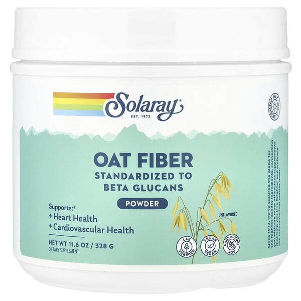 Solaray, Oat Fiber Powder, Unflavored, 11.6 oz (328 g)