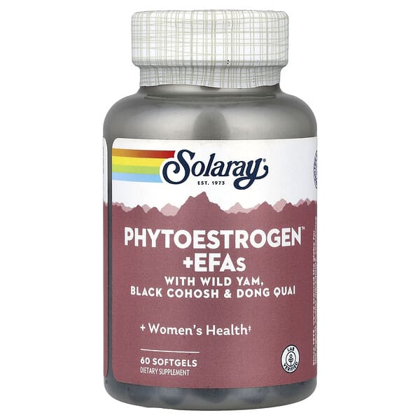 Solaray, Phytoestrogen™ + EFAs with Wild Yam, Black Cohosh & Dong Quai, 60 Softgels