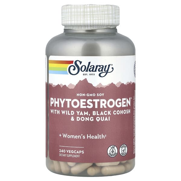 Solaray, PhytoEstrogen™ With Wild Yam, Black Cohosh & Dong Quai, 240 VegCaps