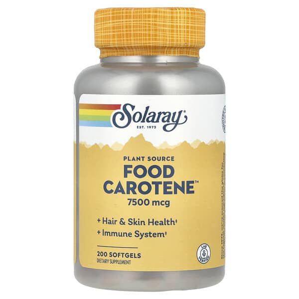 Solaray, Plant Source Food Carotene™, 200 Softgels