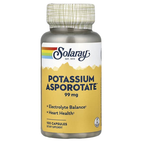 Solaray, Potassium Asporotate™, 99 mg, 100 Capsules 2 Solaray, Potassium Asporotate™, 99 mg, 100 Capsules
