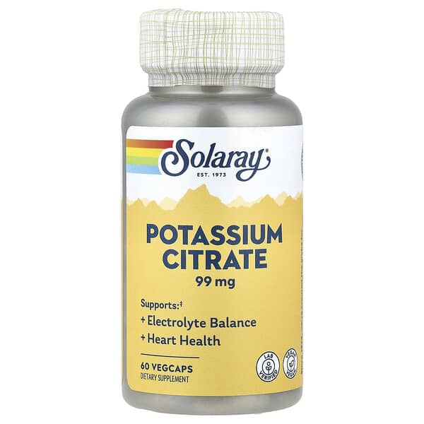 Solaray, Potassium Citrate , 99 mg , 60 VegCaps