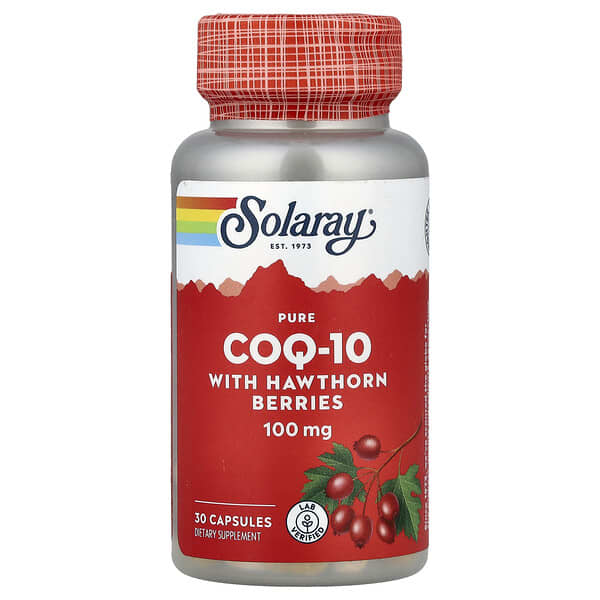 Solaray, Pure CoQ-10 With Hawthorn Berries , 30 Capsules