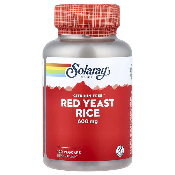 Solaray, Red Yeast Rice, 600 mg, 120 VegCaps 5 Solaray, Red Yeast Rice, 600 mg, 120 VegCaps