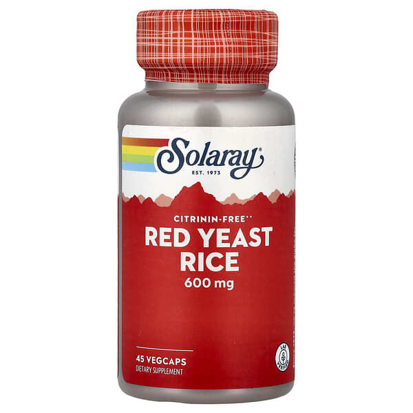 Solaray, Red Yeast Rice, 600 mg, 45 VegCaps 4 Solaray, Red Yeast Rice, 600 mg, 45 VegCaps