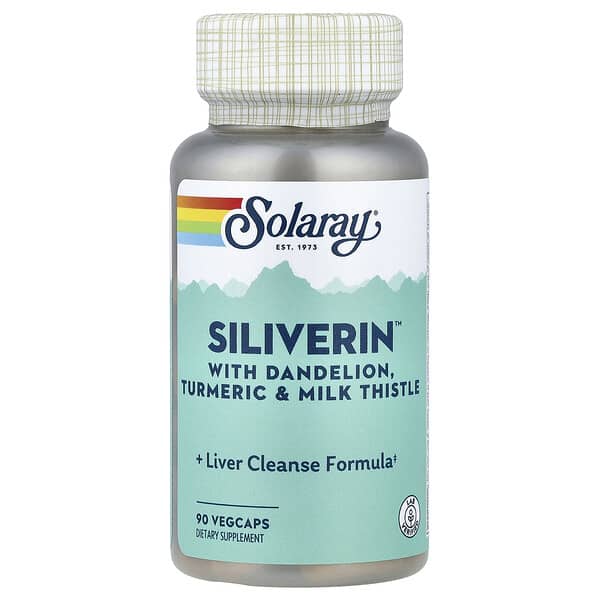 Solaray, Siliverin™ With Dandelion, Turmeric & Milk Thistle, 90 VegCaps