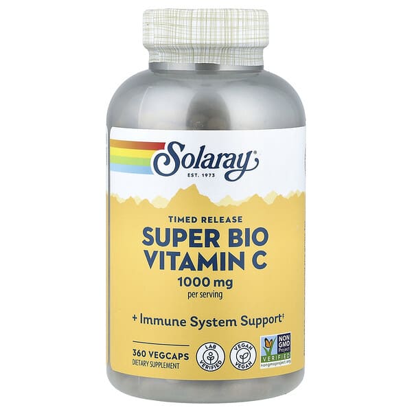 Solaray, Super Bio Vitamin C, Timed Release, 360 VegCaps