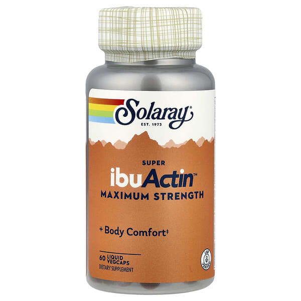 Solaray, Super IbuActin™, Maximum Strength, 60 Liquid VegCaps