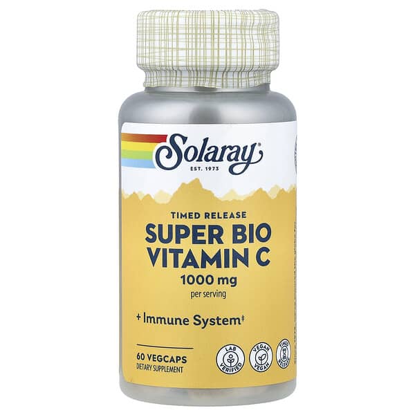 Solaray, Timed Release Super Bio Vitamin C, 60 VegCaps