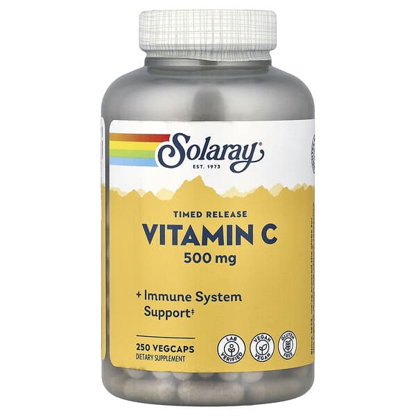 Solaray, Timed Release Vitamin C, 250 VegCaps
