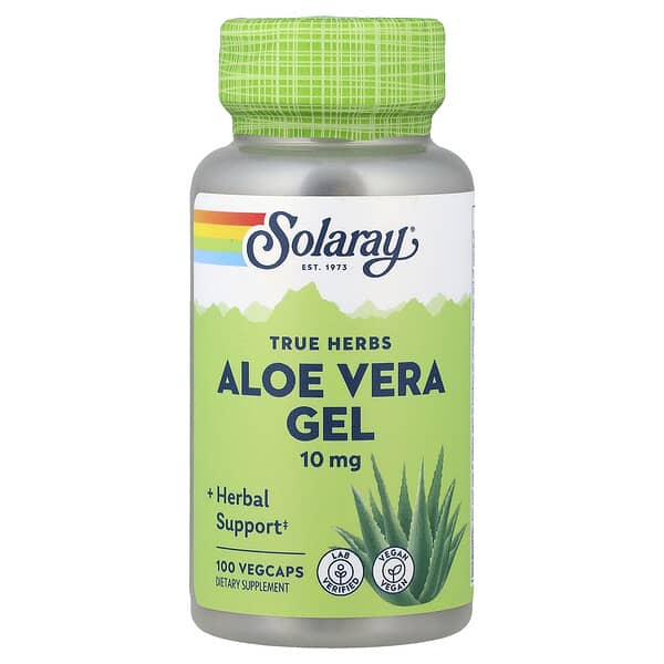Solaray, True Herbs, Aloe Vera Gel, 100 VegCaps