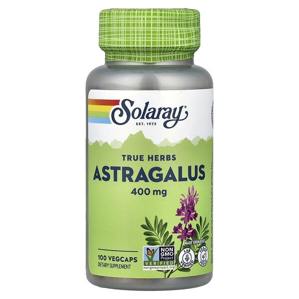 Solaray, True Herbs, Astragalus, 400 mg , 100 VegCaps