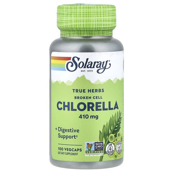 Solaray, True Herbs, Broken Cell Chlorella, 410 mg, 100 Vegcaps 2 Solaray, True Herbs, Broken Cell Chlorella, 410 mg, 100 Vegcaps