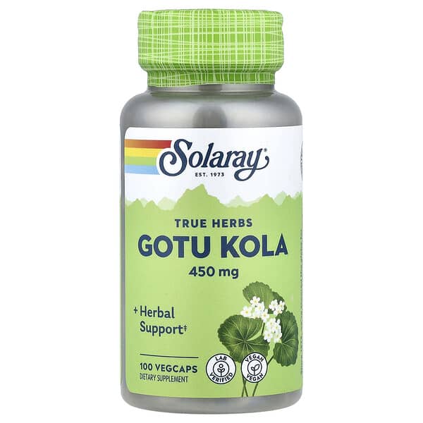 Solaray, True Herbs, Gotu Kola, 450 mg, 100 VegCaps