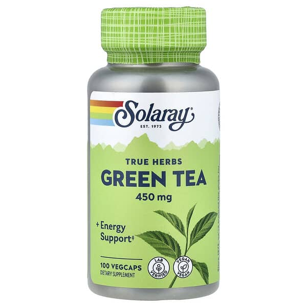 Solaray, True Herbs, Green Tea, 450 mg, 100 VegCaps
