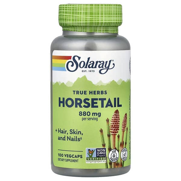 Solaray, True Herbs, Horsetail, 100 VegCaps (440 mg per Capsule)