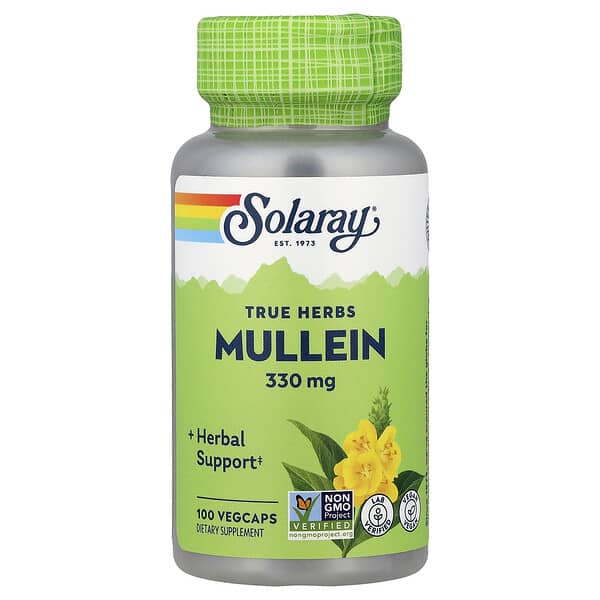 Solaray, True Herbs, Mullein, 330 mg, 100 VegCaps