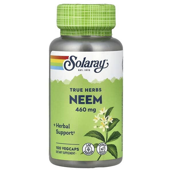 Solaray, True Herbs, Neem, 460 mg, 100 VegCaps