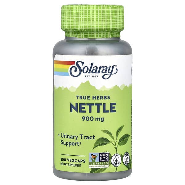 Solaray, True Herbs, Nettle, 100 VegCaps (450 mg per Capsule)