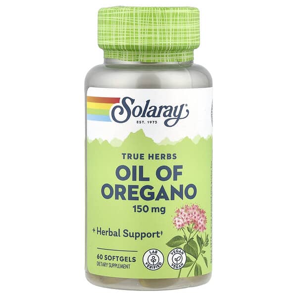 Solaray, True Herbs, Oil of Oregano, 150 mg, 60 Softgels