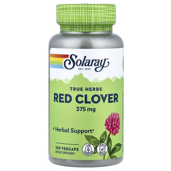 Solaray, True Herbs, Red Clover, 375 mg, 100 VegCaps