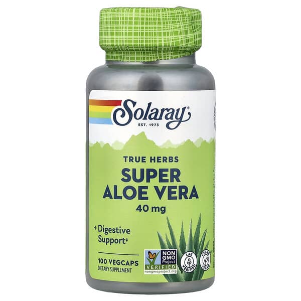 Solaray, True Herbs, Super Aloe Vera, 100 VegCaps