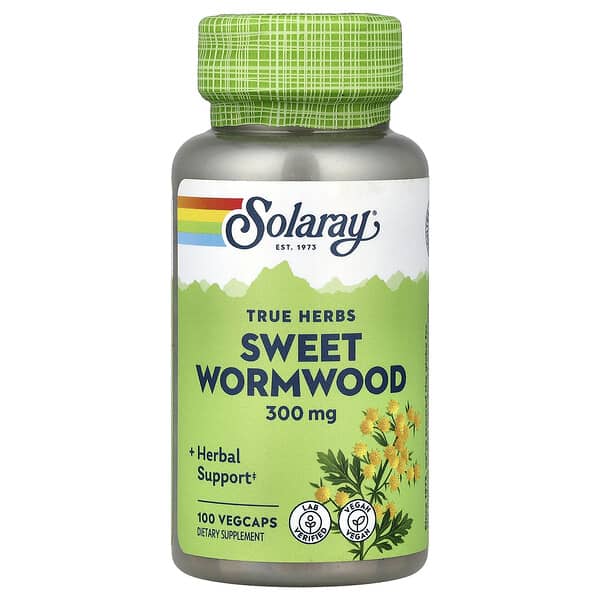 Solaray, True Herbs, Sweet Wormwood, 300 mg, 100 VegCaps 2 Solaray, True Herbs, Sweet Wormwood, 300 mg, 100 VegCaps