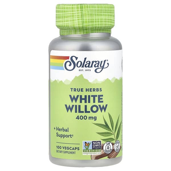 Solaray, True Herbs, White Willow, 400 mg, 100 VegCaps