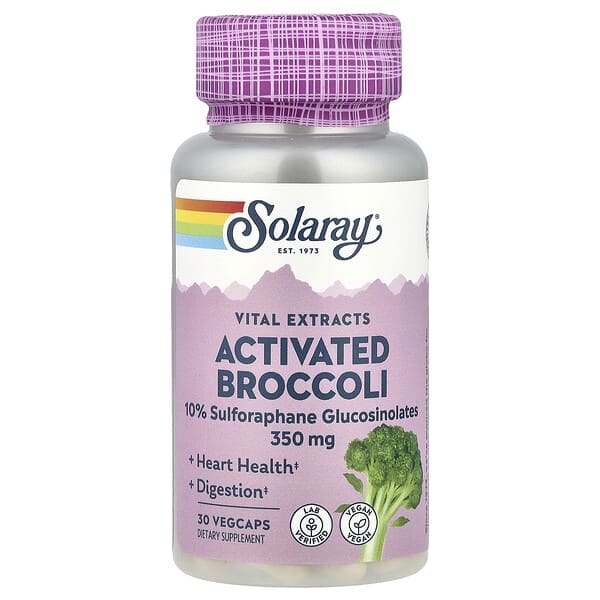 Solaray, Vital Extracts, Activated Broccoli, 350 mg, 30 VegCaps