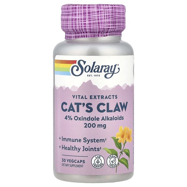 Solaray, Vital Extracts, Cat's Claw, 30 VegCaps 2 Solaray, Vital Extracts, Cat's Claw, 30 VegCaps