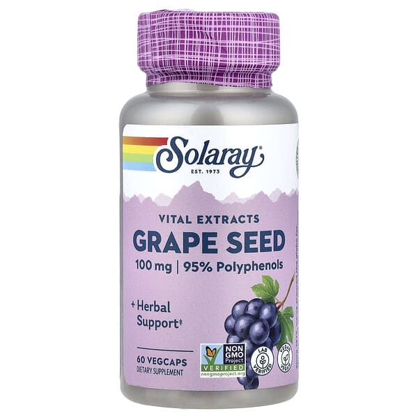 Solaray, Vital Extracts, Grape Seed, 60 VegCaps