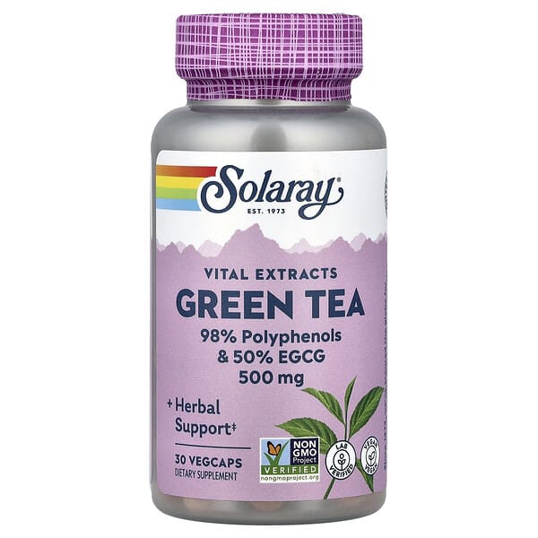 Solaray, Vital Extracts, Green Tea, 500 mg, 30 VegCaps