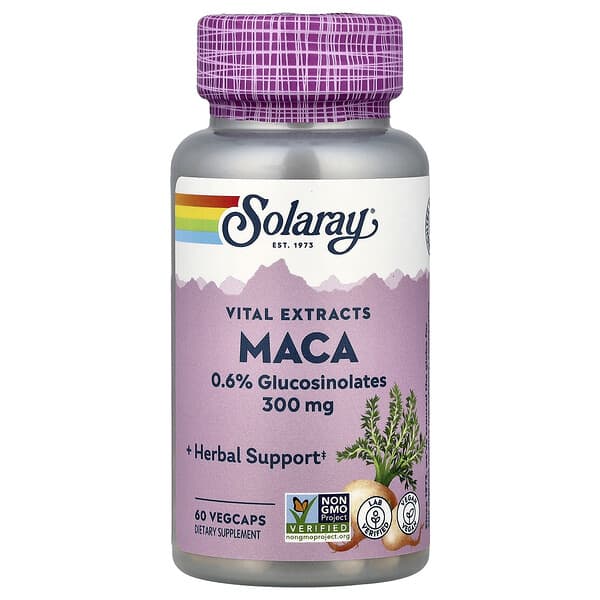 Solaray, Vital Extracts, Maca, 300 mg, 60 VegCaps