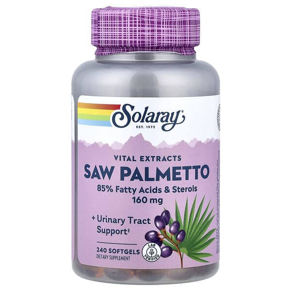 Solaray, Vital Extracts, Saw Palmetto, 160 mg, 240 Softgels