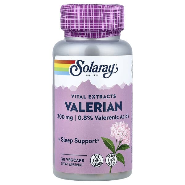 Solaray, Vital Extracts, Valerian, 30 VegCaps