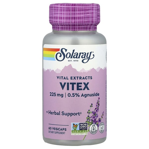 Solaray, Vital Extracts, Vitex, 60 VegCaps