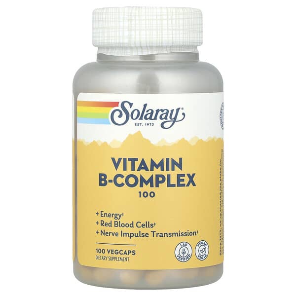 Solaray, Vitamin B-Complex 100, 100 VegCaps