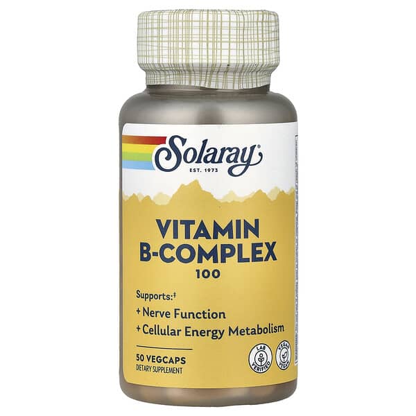 Solaray, Vitamin B-Complex 100, 50 VegCaps