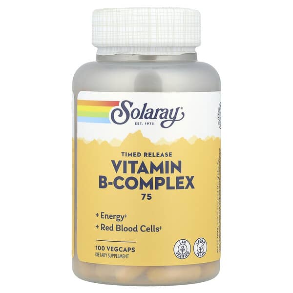 Solaray, Vitamin B-Complex 75, Timed Release, 100 VegCaps