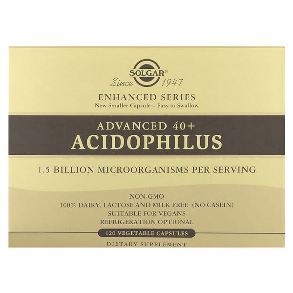 Solgar, Advanced 40+ Acidophilus, 120 Vegetable Capsules