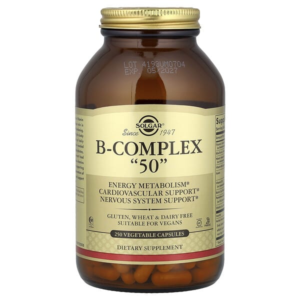 Solgar, B-Complex "50", 250 Vegetable Capsules