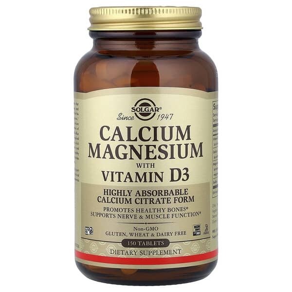 Solgar, Calcium Magnesium with Vitamin D3, 150 Tablets