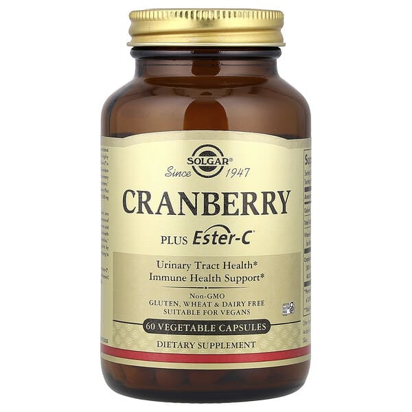 Solgar, Cranberry Plus Ester-C®, 60 Vegetable Capsules
