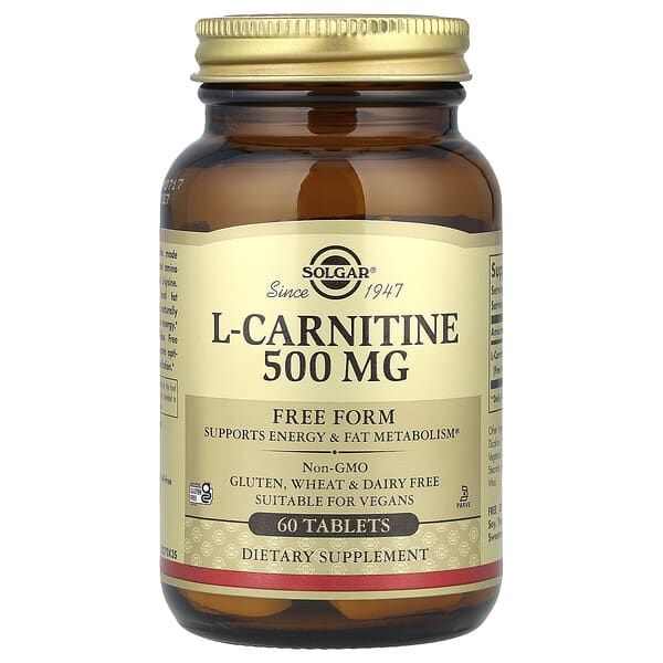 Solgar, L-Carnitine, Free Form, 60 Tablets (500 mg per Tablet)