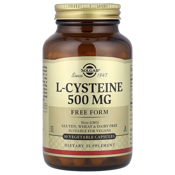 Solgar, L-Cysteine, 500 mg, 90 Vegetable Capsules