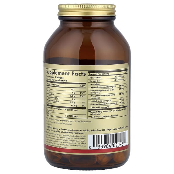 Alternative view of Solgar, Omega 3-6-9, 120 Softgels