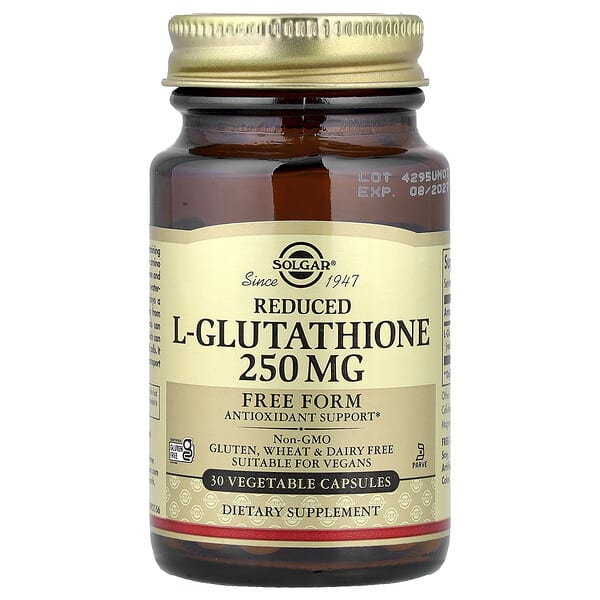 Solgar, Reduced L-Glutathione, 250 mg, 30 Vegetable Capsules
