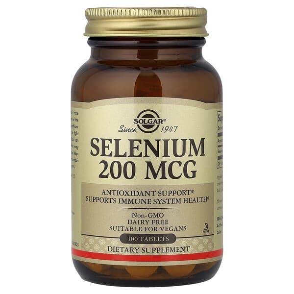 Solgar, Selenium, 200 mcg, 100 Tablets